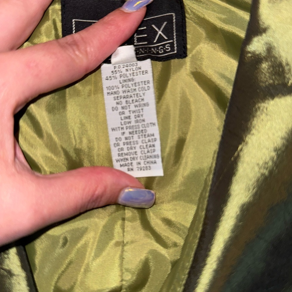 Alex Evenings Shimmering Olive Blazer Size Small - Picture 7 of 8